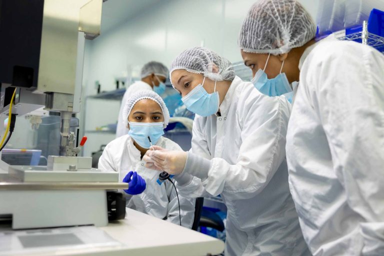 Manufacturing medical devices in a cleanroom at Sterling Industries